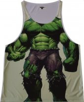 HULK FACE SİYAH FİTNESS ATLET TANK TOP DİJİTAL BASKI - 2