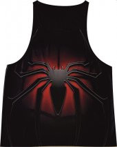 SPİDERMAN SİYAH FİTNESS ATLET TANK TOP DİJİTAL BASKI - 1