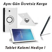 Samsung Galaxy Tab E T560 Beyaz Tablet Kılıf (Kalem Hediyeli) - 1
