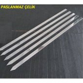 10 Adet Ömürlük Paslanmaz Çelik Krom Adana Kebap Şişi Kıyma Adana Kebap Şiş - 2