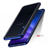Samsung Galaxy A50 Köşeleri Renkli Şeffaf Kamera Korumalı Kılıf - 5
