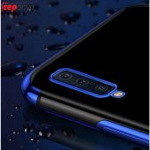 Samsung Galaxy A50 Köşeleri Renkli Şeffaf Kamera Korumalı Kılıf - 6