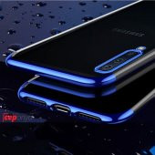 Samsung Galaxy A50 Köşeleri Renkli Şeffaf Kamera Korumalı Kılıf - 7