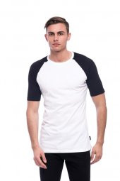 Reglan Kol Siyah / Beyaz Erkek Tişört - 1