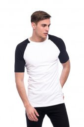 Reglan Kol Siyah / Beyaz Erkek Tişört - 3