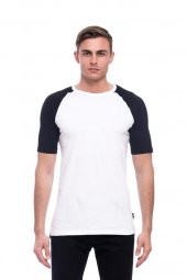 Reglan Kol Siyah / Beyaz Erkek Tişört - 5