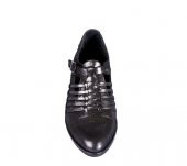 VENÜS 145430K HAKİKİ DERİ PLATİN SİYAH YENİ SEZON AYAKKABI - 3