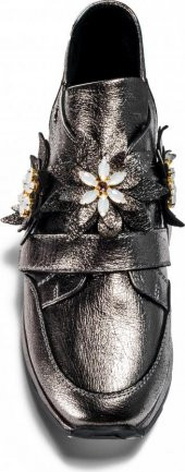 Venüs Kadın 1700256 Deri Çiçek İşlemeli Taşlı Çırtlı Ayakkabı - 4