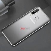 Samsung Galaxy M30 Köşeleri Renkli Şeffaf Kamera Korumalı Kılıf thumbnail 3