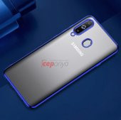 Samsung Galaxy M30 Köşeleri Renkli Şeffaf Kamera Korumalı Kılıf thumbnail 8