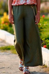 Yeşil Yazlık Pantolon - 1