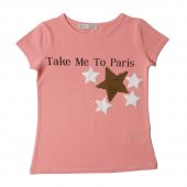 Toontoy Kız Çocuk Take Me To Paris Baskı Tişört - 1