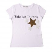Toontoy Kız Çocuk Take Me To Paris Baskı Tişört - 7