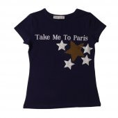 Toontoy Kız Çocuk Take Me To Paris Baskı Tişört - 8