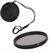 Nikon Lens için 77mm Polarize Filtre+Lens Kapağı - 1