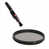 Canon 18 135mm Lens için Polarize Filtre+LensPen - 1