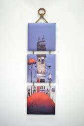 Dekoratif 3 Lü Mdf Kanvas Tablo 20x20 - 1