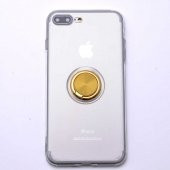 iPhone 7 Plus Kılıf Selfie Yüzüklü Les Şeffaf Silikon - 2