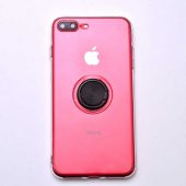 iPhone 7 Plus Kılıf Selfie Yüzüklü Les Şeffaf Silikon - 3
