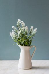 2li Beyaz Nemesia (Ömürsüz) Yapay Çiçek - 2
