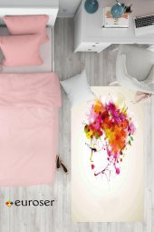 EUROSER Çiçekli Kadın Desenli Çocuk Halısı - 1