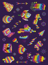 EUROSER Kübik Karakterler Desenli Çocuk Halısı - 2