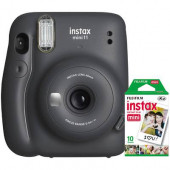 Fujifilm İnstax Mini 11 Şipşak Fotoğraf Makinesi + Askı+Pil +10'lu film (siyah) - 1