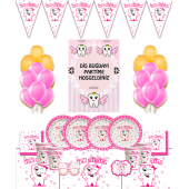 AFİŞLİ İLK DİŞİM PEMBE DİŞ BUĞDAYI PARTİ SETİ 16 KİŞİLİK - 1