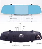 GP50HD 5 inç IPS Ekran Türkçe Metal Dikiz Ayna Araç Kamerası Geri Görüş Kamerası - 2