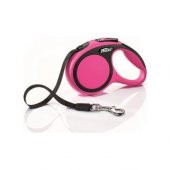 Flexi New Comfort Şerit S 5 Metre Pembe Max. 15 kg Otomatik Köpek Gezdirme Tasması - 1