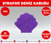 Strafor Sepeti - Strafor Deniz Kabuğu 30 cm mor, Strafor Dekor, Strafor Parti, Strafor Doğum Günü - 1
