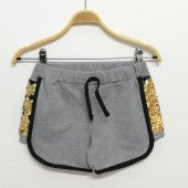 Toontoy Kız Çocuk 2 Yanı Pullu Nakışlı Şort - 1