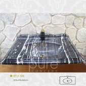 Victorian Deep Black 81cm Dekoratif Etajerli Lavabo - 1