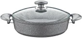 OMS Granit 32x8 CM Pilav Tencere Cam Kapaklı 3310 - 1