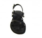 İloz Kadın Hakiki Deri Siyah Eva Taban Sandalet - 3