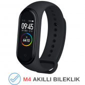 M4 Akıllı Bileklik Kol Bandı Fitness Saat Renkli Ekran Adım Sayar Nabız Kalori Ölçer İOS & Android Uyumlu - 1
