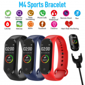 M4 Akıllı Bileklik Kol Bandı Fitness Saat Renkli Ekran Adım Sayar Nabız Kalori Ölçer İOS & Android Uyumlu - 3
