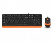 A4 TECH F1010 Q USB TURUNCU MM KLAVYE+OPTİK MOUSE - 1