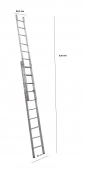 33 TOPLAM 6 METRE ALÜMİNYUM SÜRGÜLÜ (PTT) MERDİVENİ - 1