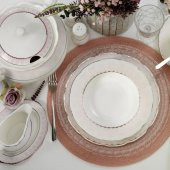 Kütahya Porselen Bone Olympos 62 Parça 92904 Desenli Yemek Takımı - 2