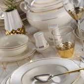 Kütahya Porselen Bone Olympos 62 Parça 10509 Desen Yemek Takımı thumbnail 1