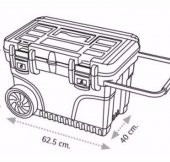 Tekreyonda Süper Bag Tekerlekli Takım Çantası Alet Edevat Çantası Metal Saplı Kilitli Mobil Takım Çantası Mobil Asr-2010 - 2