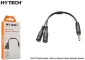 Hytech HY-X77 Siyah Audio + Mic to 3,5mm 0.15m Kulaklık Çevirici - 2
