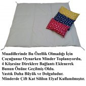 Altev Yıldız Desenli Ahşap Çoçuk Çadırı Kızılderili Çadırı Oyun Evi Oyun Çadırı Kamp Çadırı Yastıklı Minderli - 7