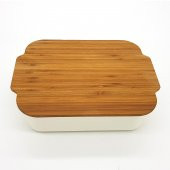 Ultraform Bambu Kapaklı Kahvaltılık Seti Kare - 1