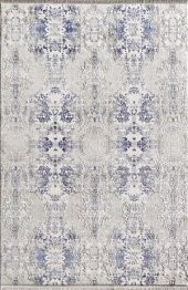 Gri Mavi Modern İnce Salon Halısı - 99145V - 1