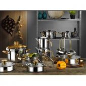 Aryıldız Lilyum Cam İdeal 22 Parça Gold Prestige Tencere Seti - 2