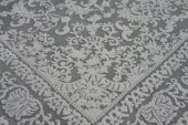Gri Klasik Desen Bordürlü Salon Halısı - HS97073T - 2