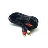 2Rca 3,5Mm 3 Metre Stereo Kablo Gold - 1