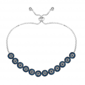 Nazarlı Gümüş Asansörlü Bileklik DN1002C - 1